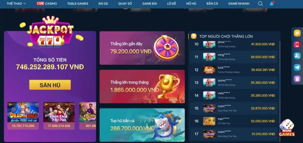 Khuyến mãi nạp tiền hàng ngày 77win1